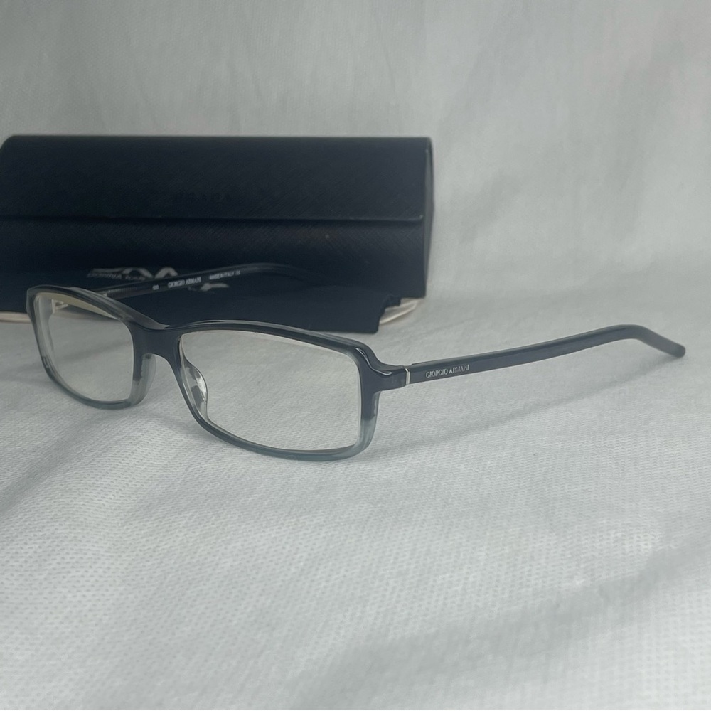 Giorgio Armani Ga2 Luxury Eyeglasses Frame Only Blue Tortoise Rectangle 130 Wt1